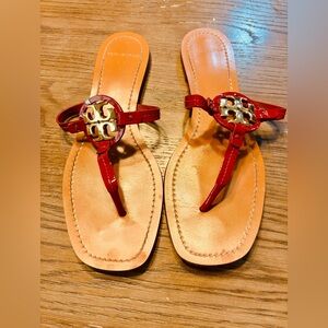 Tory Burch patent leather thing sandal